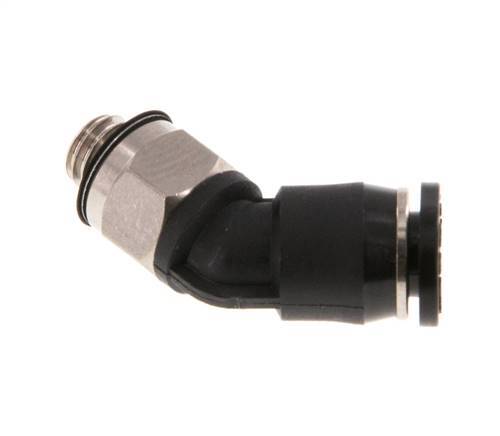 Racor de 4mm x M 5 45deg con rosca macho Latón/PBT NBR Diseño compacto