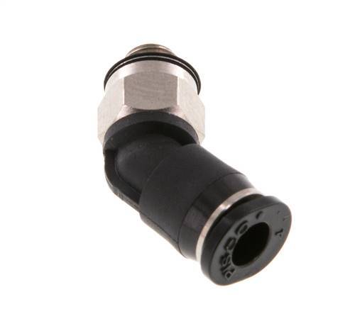 Racor de 4mm x M 5 45deg con rosca macho Latón/PBT NBR Diseño compacto