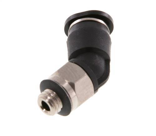 Racor de 4mm x M 5 45deg con rosca macho Latón/PBT NBR Diseño compacto