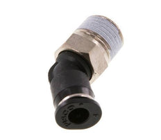 Racor de 4mm x R1/8'' 45deg con rosca macho Latón/PBT NBR Diseño compacto