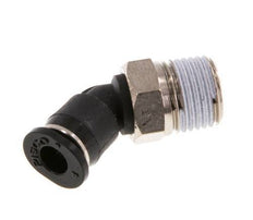 Racor de 4mm x R1/8'' 45deg con rosca macho Latón/PBT NBR Diseño compacto
