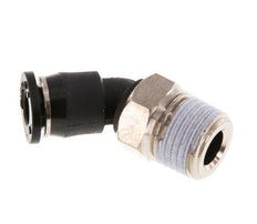 Racor de 4mm x R1/8'' 45deg con rosca macho Latón/PBT NBR Diseño compacto