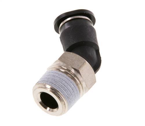 Racor de 4mm x R1/8'' 45deg con rosca macho Latón/PBT NBR Diseño compacto