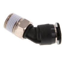 Racor de 6mm x R1/8'' 45deg con rosca macho Latón/PBT NBR Diseño compacto