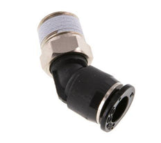 Racor de 6mm x R1/8'' 45deg con rosca macho Latón/PBT NBR Diseño compacto