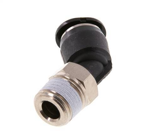 Racor de 6mm x R1/8'' 45deg con rosca macho Latón/PBT NBR Diseño compacto