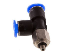 Racor en T de ángulo recto de 4mm x M 3 con rosca macho Acero/PBT NBR Diseño compacto y giratorio [2 piezas]