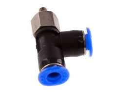 Racor en T de ángulo recto de 4mm x M 3 con rosca macho Acero/PBT NBR Diseño compacto y giratorio [2 piezas]