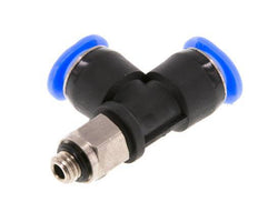 Racor en T de ángulo recto 6mm x M 5 con rosca macho Latón/PBT NBR Diseño compacto y giratorio [2 piezas]