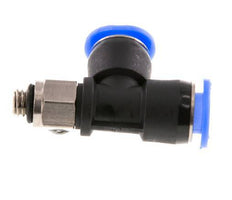 Racor en T de ángulo recto 6mm x M 5 con rosca macho Latón/PBT NBR Diseño compacto y giratorio [2 piezas]