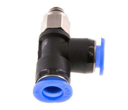 Racor en T de ángulo recto 6mm x M 5 con rosca macho Latón/PBT NBR Diseño compacto y giratorio [2 piezas]