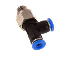 Racor en T de ángulo recto 3mm x M 6 con rosca macho Latón/PBT NBR Diseño compacto y giratorio [2 piezas]