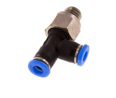Racor en T de ángulo recto 3mm x M 6 con rosca macho Latón/PBT NBR Diseño compacto y giratorio [2 piezas]
