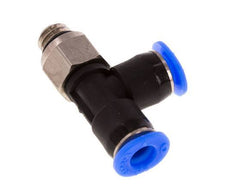 Racor en T de ángulo recto 4mm x M 6 con rosca macho Latón/PBT NBR Diseño compacto y giratorio [2 piezas]