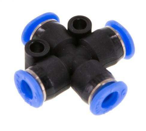 Racor en cruz de 4mm PA 66 NBR Diseño compacto [2 piezas]