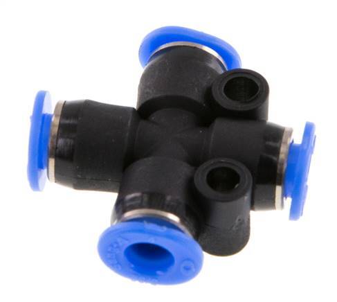Racor en cruz de 4mm PA 66 NBR Diseño compacto [2 piezas]