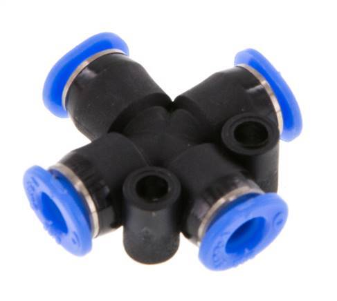 Racor en cruz de 4mm PA 66 NBR Diseño compacto [2 piezas]