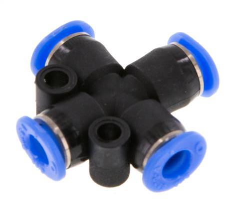 Racor en cruz de 4mm PA 66 NBR Diseño compacto [2 piezas]