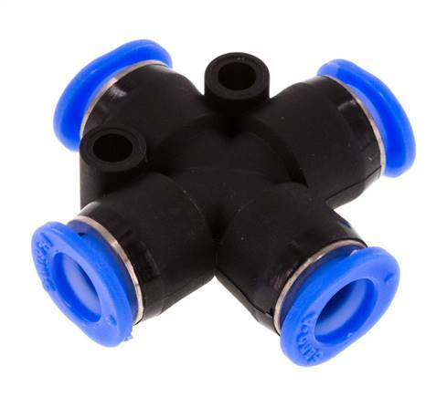 Racor rápido en cruz de 6 mm PA 66 NBR Diseño compacto