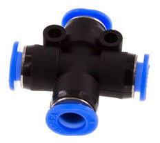 Racor rápido en cruz de 6 mm PA 66 NBR Diseño compacto