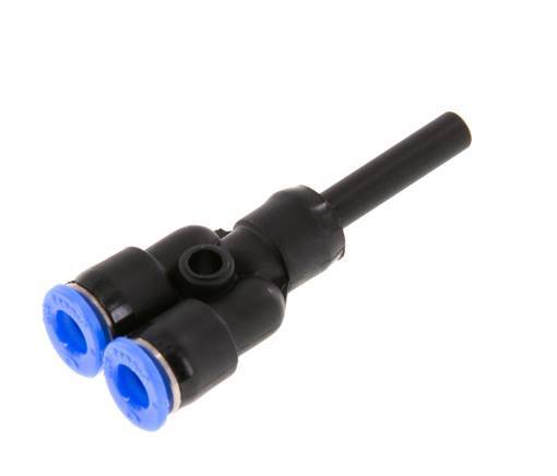 Racor en Y de 4 mm x 4 mm con diseño compacto de PBT NBR [2 piezas]