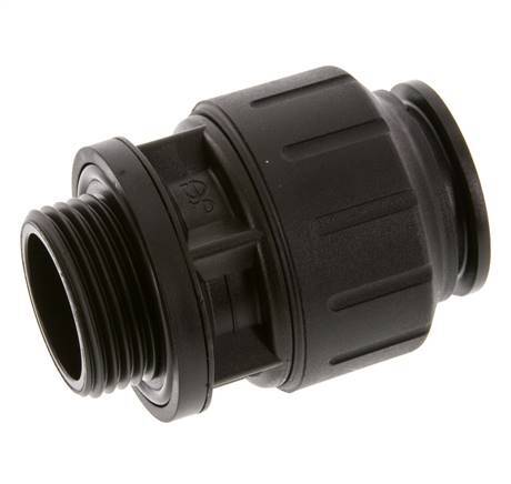 Racor de 28mm x G1'' con rosca macho POM NBR