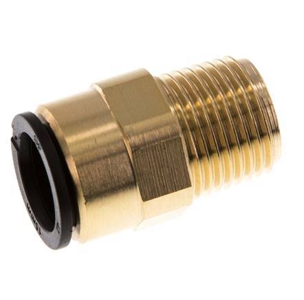 Racor de 15mm x R1/2'' con rosca macho Latón/POM NBR