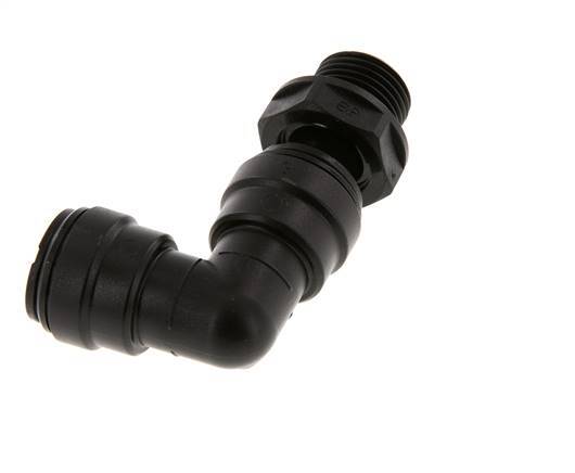 Racor de 15mm x G1/2'' 90deg con rosca macho POM NBR Giratorio