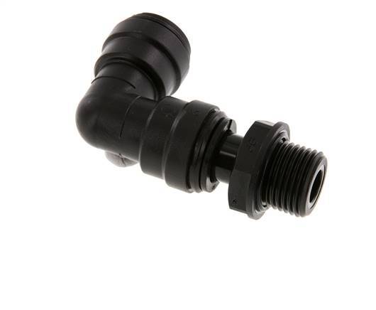 Racor de 15mm x G1/2'' 90deg con rosca macho POM NBR Giratorio
