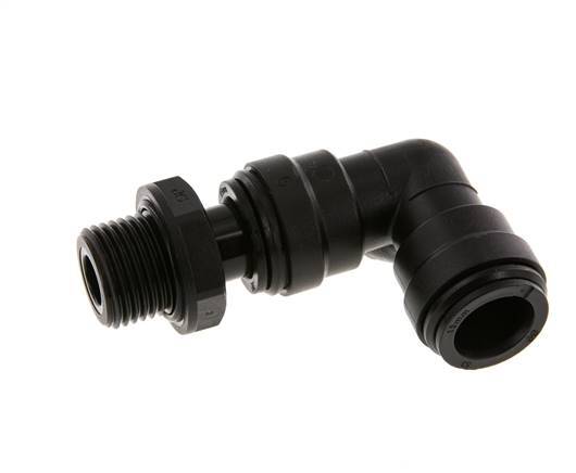 Racor de 15mm x G1/2'' 90deg con rosca macho POM NBR Giratorio