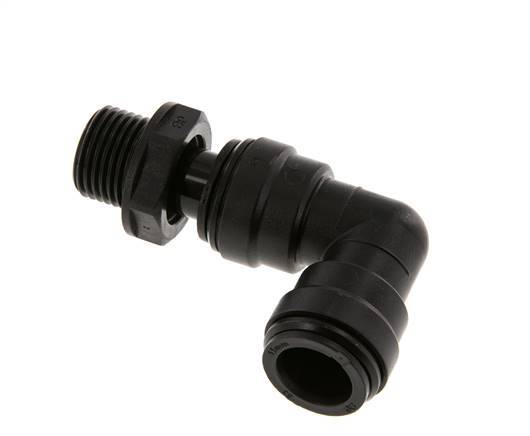 Racor de 15mm x G1/2'' 90deg con rosca macho POM NBR Giratorio