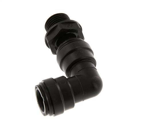 Racor de 15mm x G1/2'' 90deg con rosca macho POM NBR Giratorio
