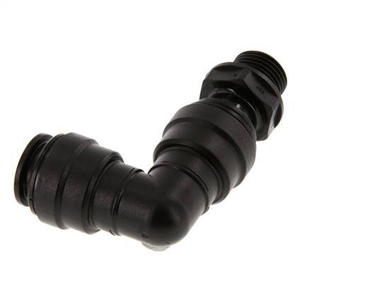 Racor de 18mm x G1/2'' 90deg con rosca macho POM NBR Giratorio