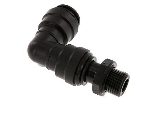 Racor de 18mm x G1/2'' 90deg con rosca macho POM NBR Giratorio