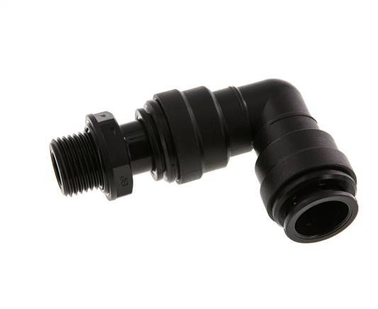 Racor de 18mm x G1/2'' 90deg con rosca macho POM NBR Giratorio