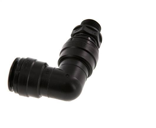 Racor de 22mm x G1/2'' 90deg con rosca macho POM NBR Giratorio