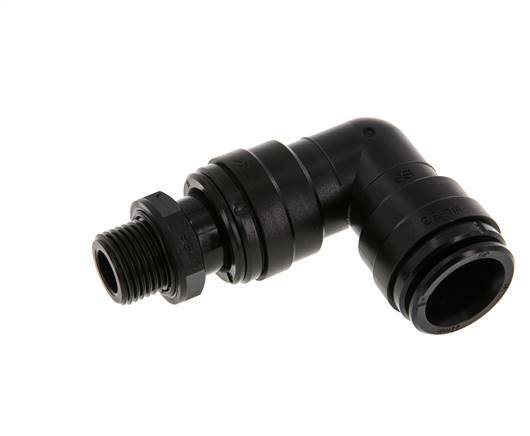 Racor de 22mm x G1/2'' 90deg con rosca macho POM NBR Giratorio