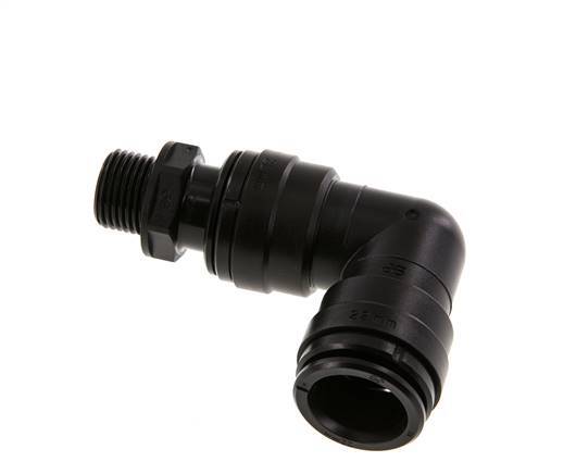 Racor de 22mm x G1/2'' 90deg con rosca macho POM NBR Giratorio