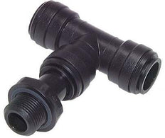 Racor en T de 28mm x G3/4'' con rosca macho POM NBR FDA Giratorio