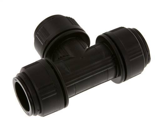 Racor en T de 28 mm Latón/POM NBR FDA