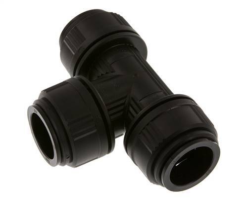 Racor en T de 28 mm Latón/POM NBR FDA
