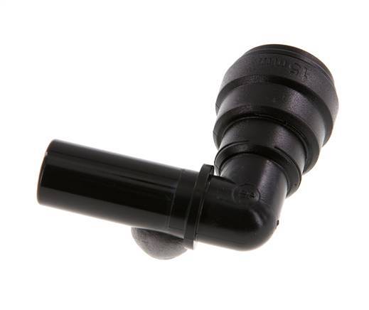 Codo de 15mm 90deg Racor con tapón POM NBR