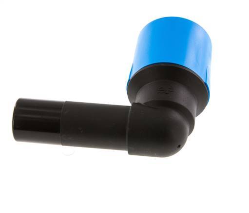Racor de 32mm 90deg con enchufe PA/POM NBR