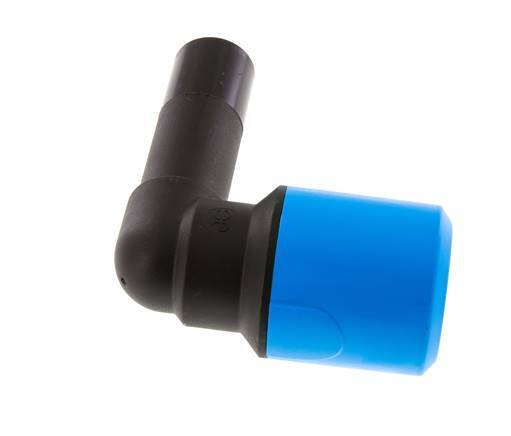 Racor de 32mm 90deg con enchufe PA/POM NBR