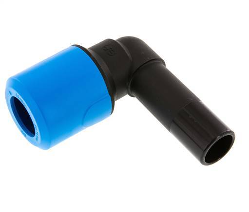 Racor de 32mm 90deg con enchufe PA/POM NBR