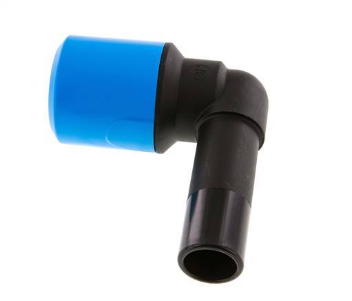 Racor de 32mm 90deg con enchufe PA/POM NBR