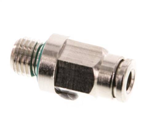 Racor de 4mm x M 8 x 1 con rosca macho de latón FKM [2 piezas]