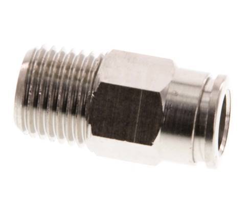 Racor de 8mm x R1/4'' con rosca macho de latón FKM [2 piezas]