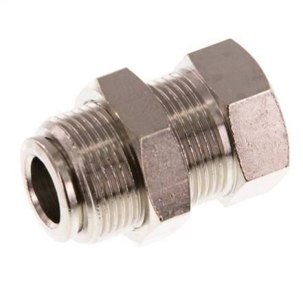 Racor de 8mm x G1/8'' con rosca hembra de latón NBR Bulkhead