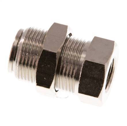 Racor de 8mm x G1/8'' con rosca hembra de latón NBR Bulkhead